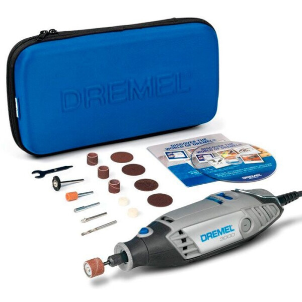 

Многофункциональный инструмент DREMEL 3000 + 15 насадок + футляр (F0133000JC)