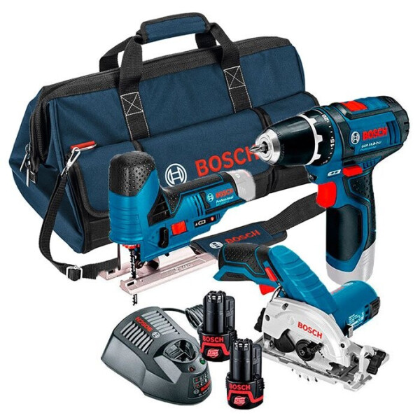 

Набор Bosch GSR 12V-15 + GST 12V-70 + GKS 12V-26 + з/у GAL 1230 CV + 2 x акб GBA 12V 2 Ah + сумка (0615990G07)