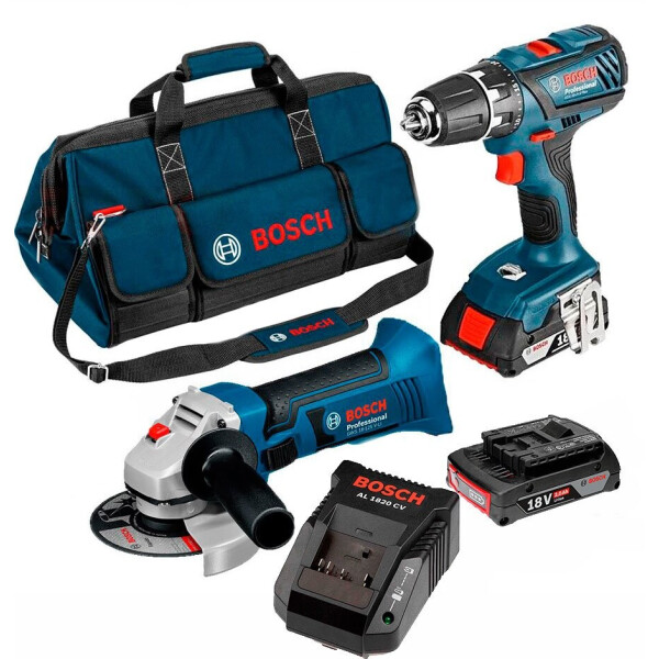 

Набор Bosch GSR 18 V-EC + GWS 18-125 V-Li + з/у AL 1880 CV + 2 x акб GBA 18V 5 (0615990G12)