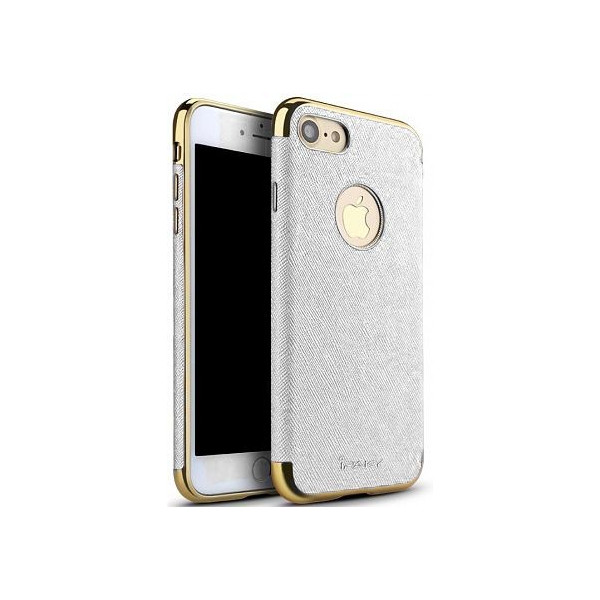 

-накладка Ipaky Chrome connector + Leather Back case iPhone 7 Plus White/Gold