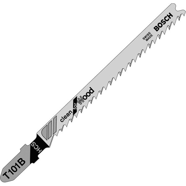 

Пилка для лобзика Bosch по дереву T 101 B, 2,7100 мм, 100 шт (2608637876)