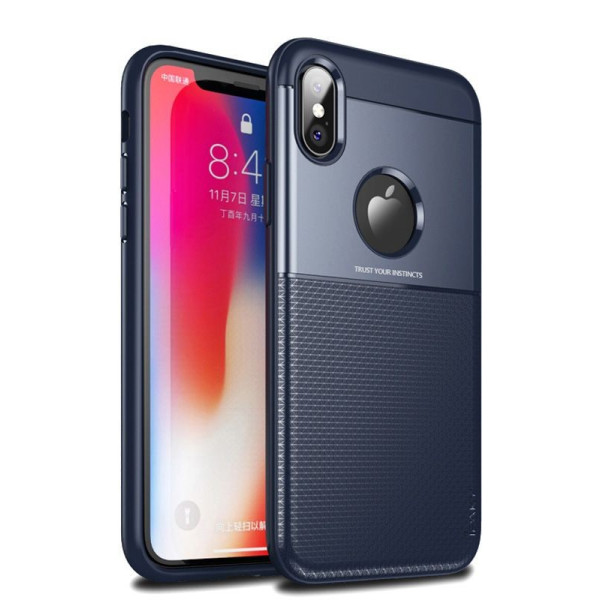 

-накладка Ipaky Shield Series/Elegant Grid Design TPU Hybrid Case Apple iPhone X Blue