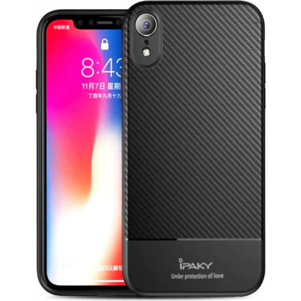 

-накладка Ipaky Carbon Fiber Series/Soft TPU Case iPhone XR Black