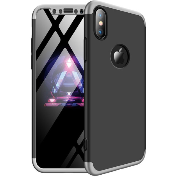

-накладка GKK 3 in 1 Hard PC Case Apple iPhone X Silver/Black
