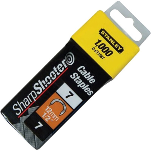 

Скобы Stanley Cable тип 7, высота 14 мм, 1000 шт (1-CT109T)