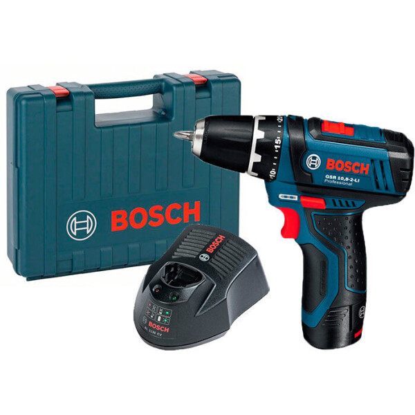 

Аккумуляторная дрель-шуруповерт Bosch GSR 12V-15 + з/у GAL 1230 CV + 1 x акб GBA 12V 2 Ah + чемодан (0601868121)