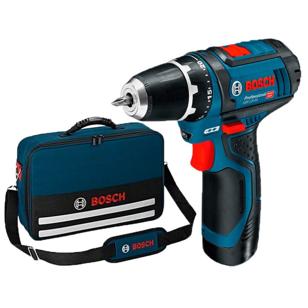

Аккумуляторный шуруповерт Bosch GSR12V-15 + акб 2Ah + сумка (0615990G6L1)