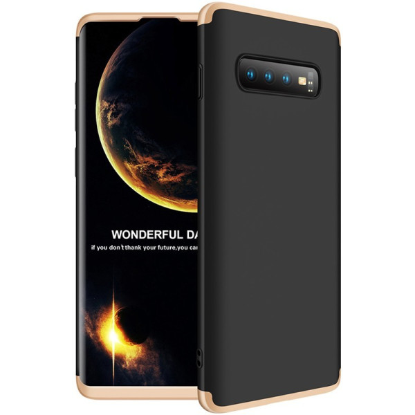 

-накладка GKK 3 in 1 Hard PC Case Samsung Galaxy S10+ Gold/Black