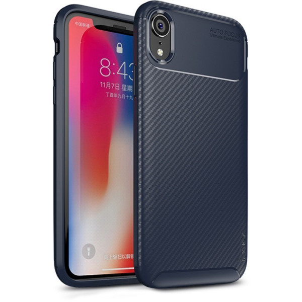 

-накладка Ipaky Carbon Fiber Series/Soft TPU Case Apple iPhone XR Blue
