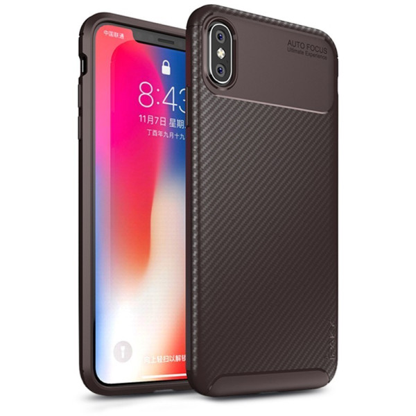 

-накладка Ipaky Carbon Fiber Series/Soft TPU Case Apple iPhone XS Max Brown