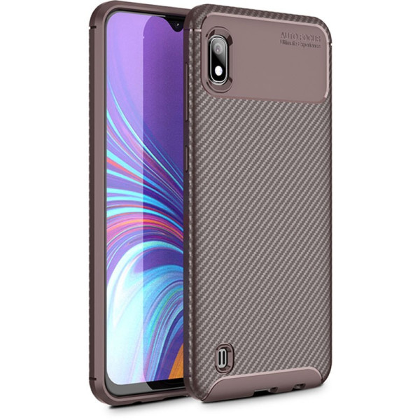 

-накладка Ipaky Carbon Fiber Series/Soft TPU Case Samsung Galaxy M10 Brown