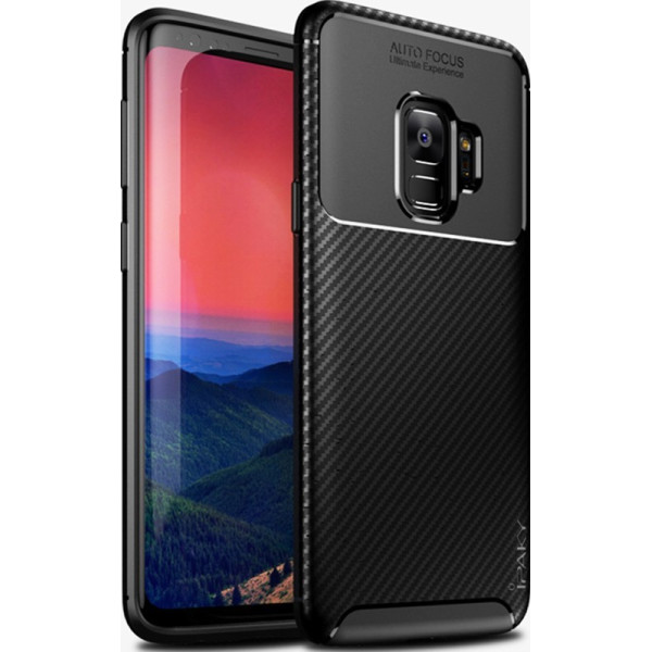 

-накладка Ipaky Carbon Fiber Series/Soft TPU Case Samsung Galaxy S9 Black