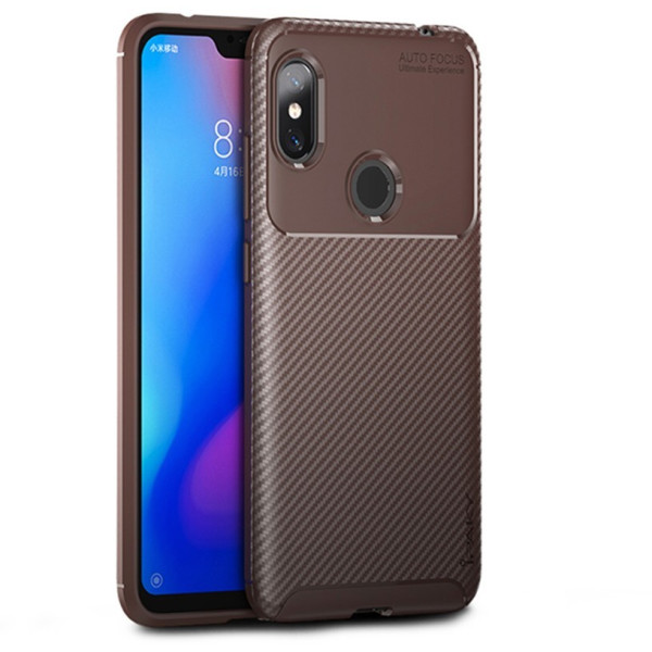 

Чехол-накладка Ipaky Carbon Fiber Series/Soft TPU Case Xiaomi Redmi Note 6 Pro Brown