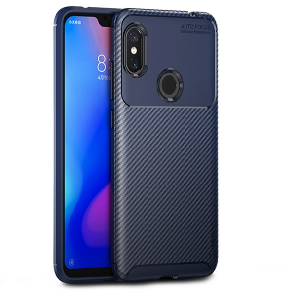 

-накладка Ipaky Carbon Fiber Series/Soft TPU Case Xiaomi Redmi Note 6 Pro Blue