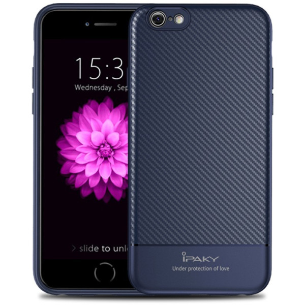 

-накладка Ipaky Carbon Fiber Series/TPU Case With Carbon Fiber Apple iPhone 6/6s Blue