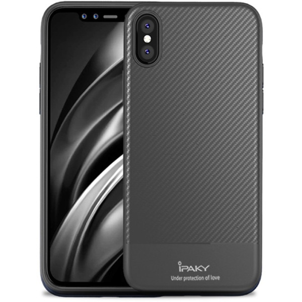 

-накладка Ipaky Carbon Fiber Series/TPU Case With Carbon Fiber Apple iPhone XS Max Gray