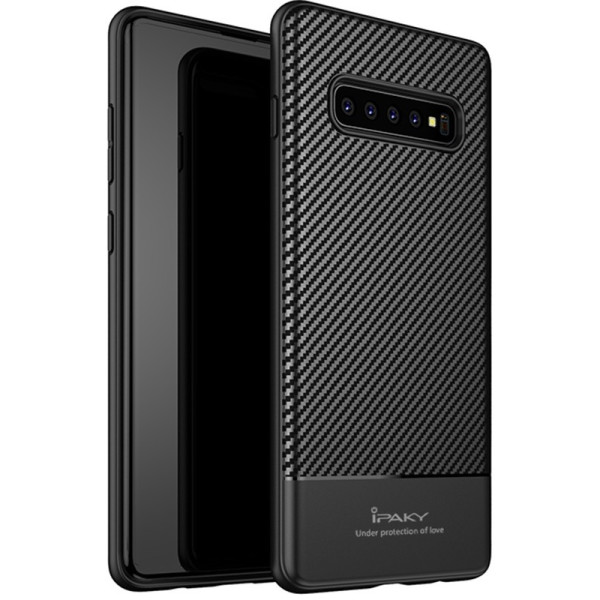 

-накладка Ipaky Carbon Fiber Series/TPU Case With Carbon Fiber Samsung Galaxy S10 Black