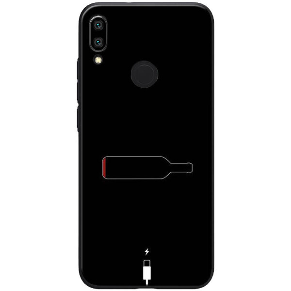 

TPU+Glass чехол ForFun для Xiaomi Redmi Note 7 Pro Бутылка / Черный (72109887)