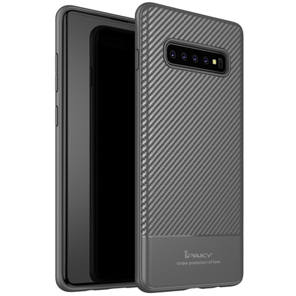 

-накладка Ipaky Carbon Fiber Series/TPU Case With Carbon Fiber Samsung Galaxy S10e Gray