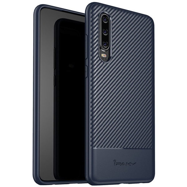 

Чехол-накладка Ipaky Carbon Fiber Series/TPU Case With Carbon Fiber Huawei P30 Blue