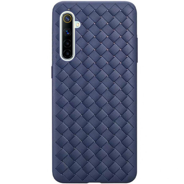 

PU чехол-накладка Epik Weaving series для Realme 6 Синий (132633)