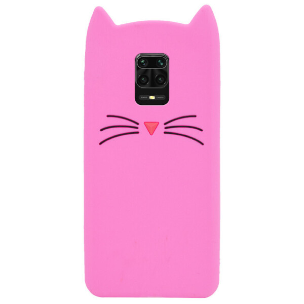 

Силиконовая накладка 3D Cat для Xiaomi Redmi Note 9 Pro Розовый (77133297)