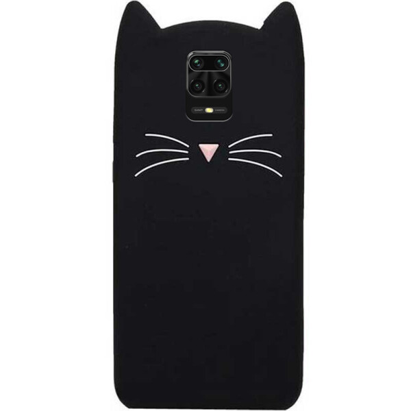 

Силиконовая накладка 3D Cat для Xiaomi Redmi Note 9 Pro Черный (77133298)
