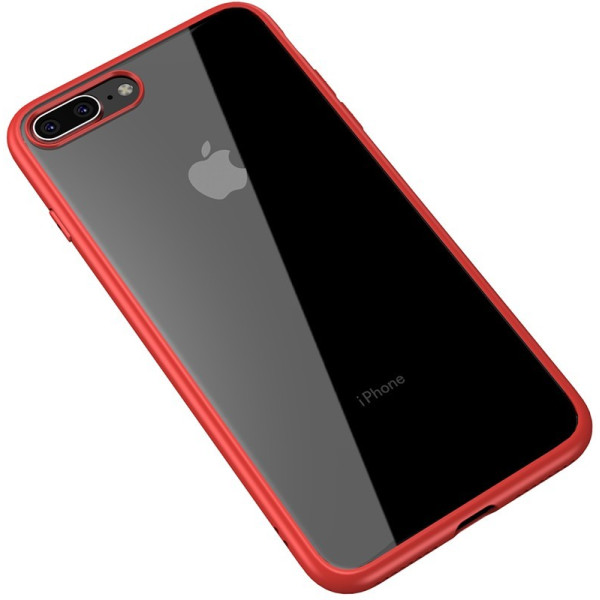 

-накладка Ipaky Bright Series/TPU frame With Clear PC Case Apple iPhone 7 Plus/8 Plus Red