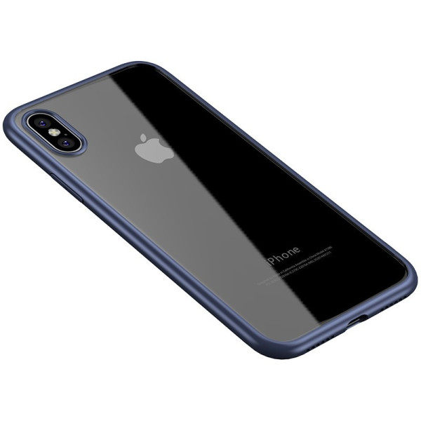 

-накладка Ipaky Bright Series/TPU frame With Clear PC Case Apple iPhone XS Max Blue