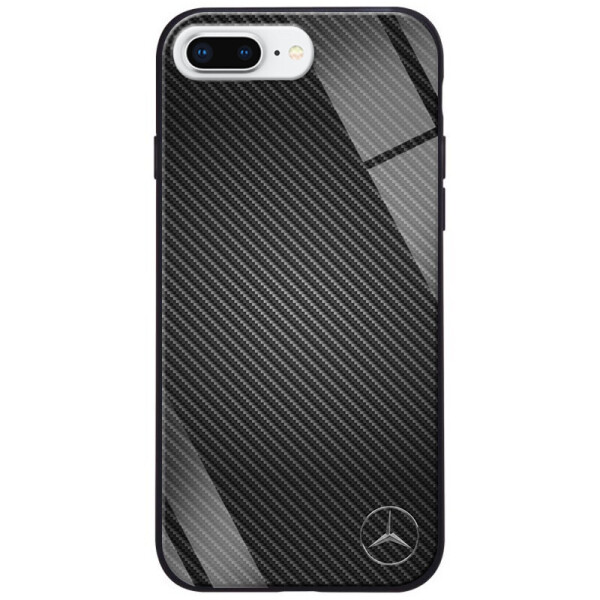 

TPU+Glass чехол ForFun для Apple iPhone SE (2020) Черный Карбон/Мерседес (81119231)
