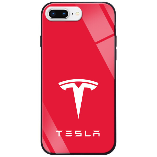 

TPU+Glass чехол ForFun для Apple iPhone SE (2020) Красный/Тесла (81119225)