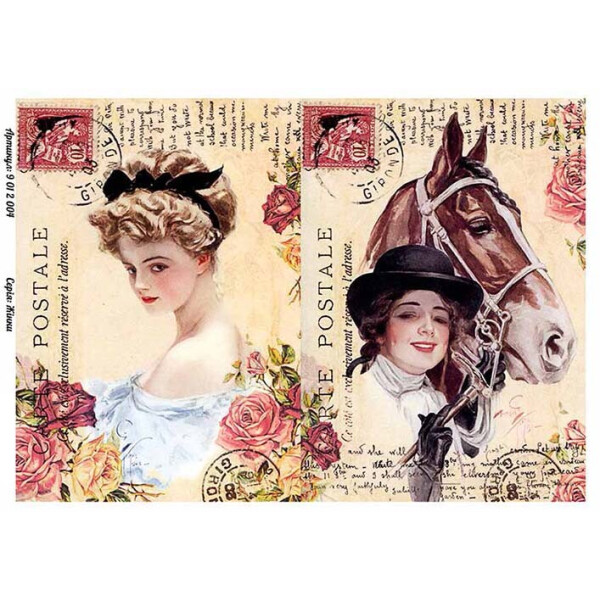 

Бумага для декупажа Alizarin 20 х 30 см Винтажные женщины (9012004)