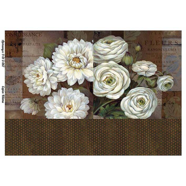 

Бумага для декупажа Alizarin 20 х 30 см Винтажные цветы (9013067)