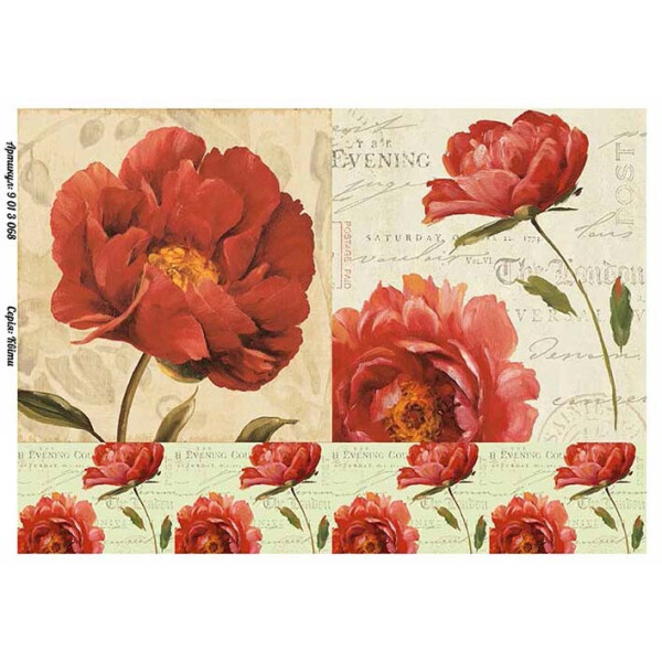

Бумага для декупажа Alizarin 20 х 30 см Винтажные цветы (9013068)