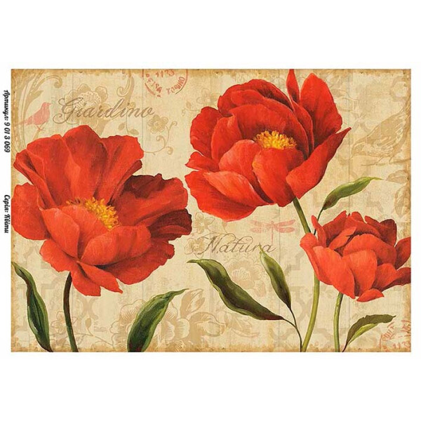 

Бумага для декупажа Alizarin 20 х 30 см Винтажные цветы (9013069)