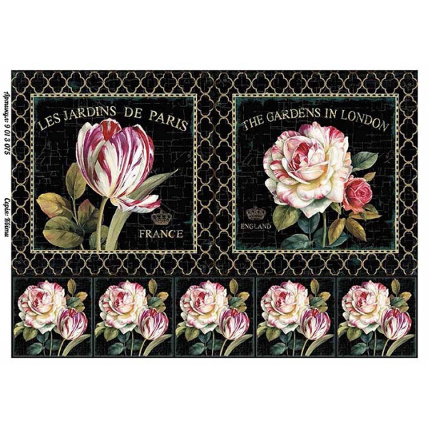 

Бумага для декупажа Alizarin 20 х 30 см Винтажные цветы (9013075)