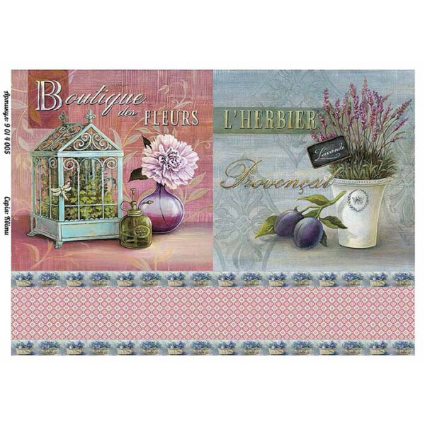 

Бумага для декупажа Alizarin 20 х 30 см Винтажные цветы (9014005)