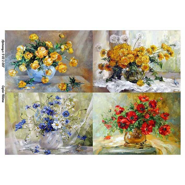 

Бумага для декупажа Alizarin 20 х 30 см Цветы (9022007)