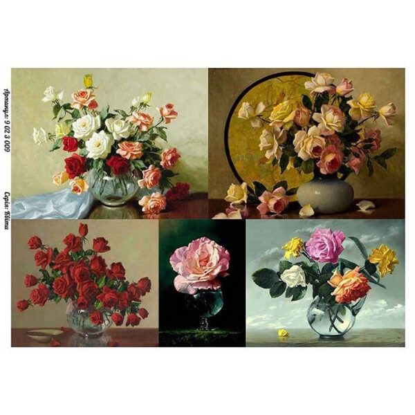 

Бумага для декупажа Alizarin 20 х 30 см Цветы (9023009)