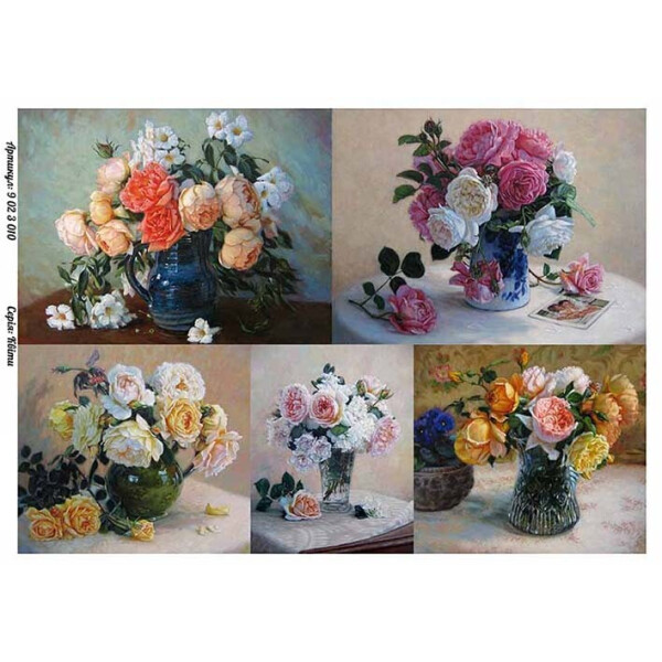 

Бумага для декупажа Alizarin 20 х 30 см Цветы (9023010)