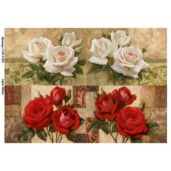 

Бумага для декупажа Alizarin 20 х 30 см Цветы (9023023)