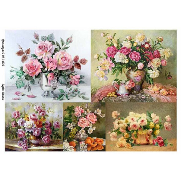 

Бумага для декупажа Alizarin 20 х 30 см Цветы (9023029)