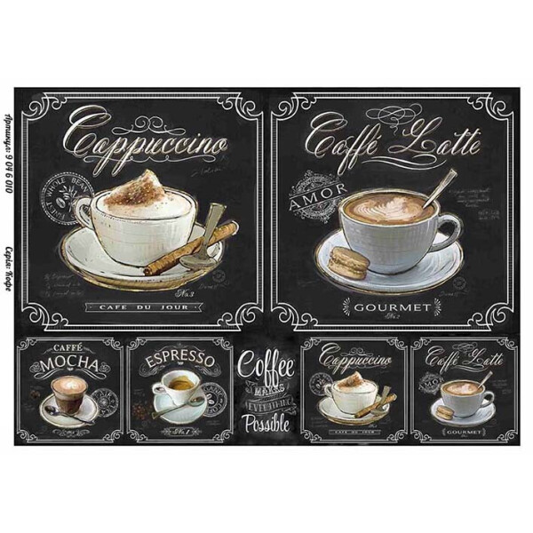

Бумага для декупажа Alizarin 20 х 30 см Кофе (9046010)