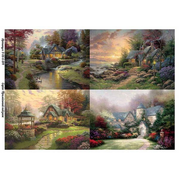 

Бумага для декупажа Alizarin 20 х 30 см Домики (9056014)