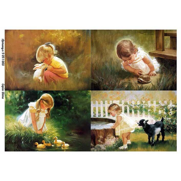 

Бумага для декупажа Alizarin 20 х 30 см Дети (9091003)