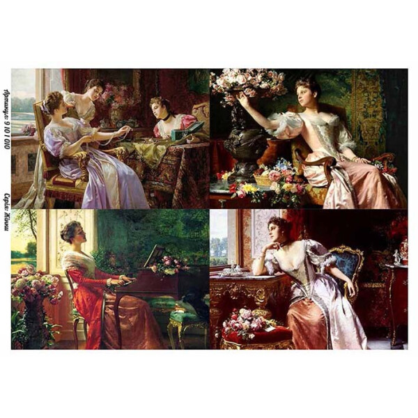 

Бумага для декупажа Alizarin 20 х 30 см Женщины (9101010)