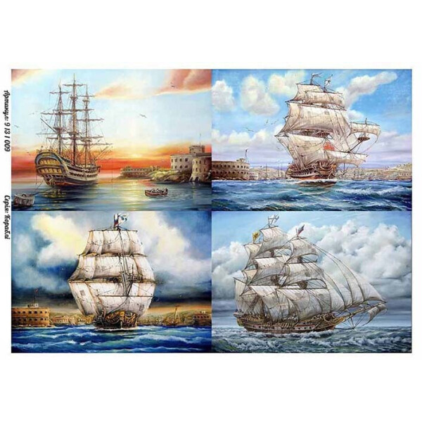

Бумага для декупажа Alizarin 20 х 30 см Морская (9131009)