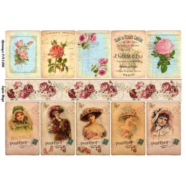 

Бумага для декупажа Alizarin 20 х 30 см Мода (9143006)