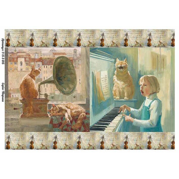 

Бумага для декупажа Alizarin 20 х 30 см Кошки (9153015)