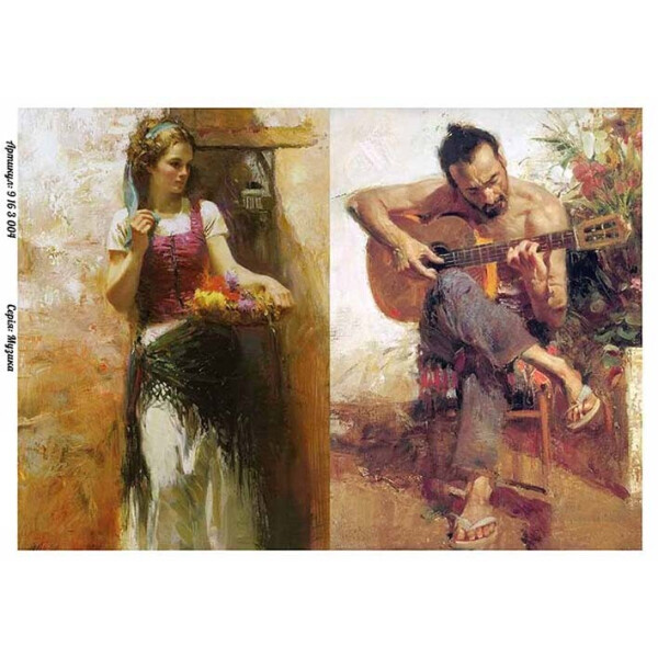

Бумага для декупажа Alizarin 20 х 30 см Музыка и танцы (9163004)
